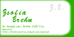 zsofia brehm business card